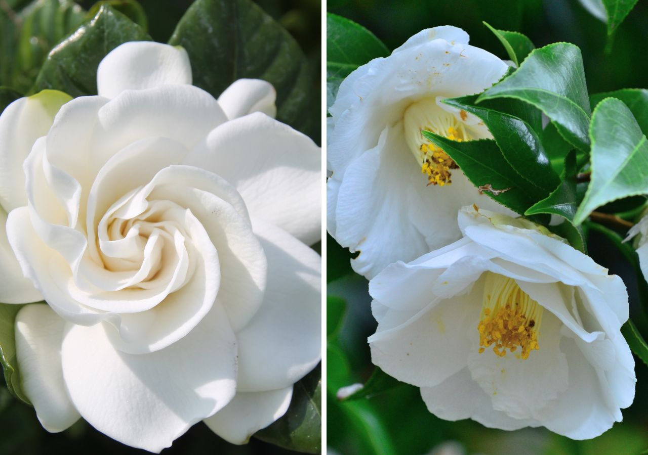 Gardenia jaśminowata i kamelia japońska